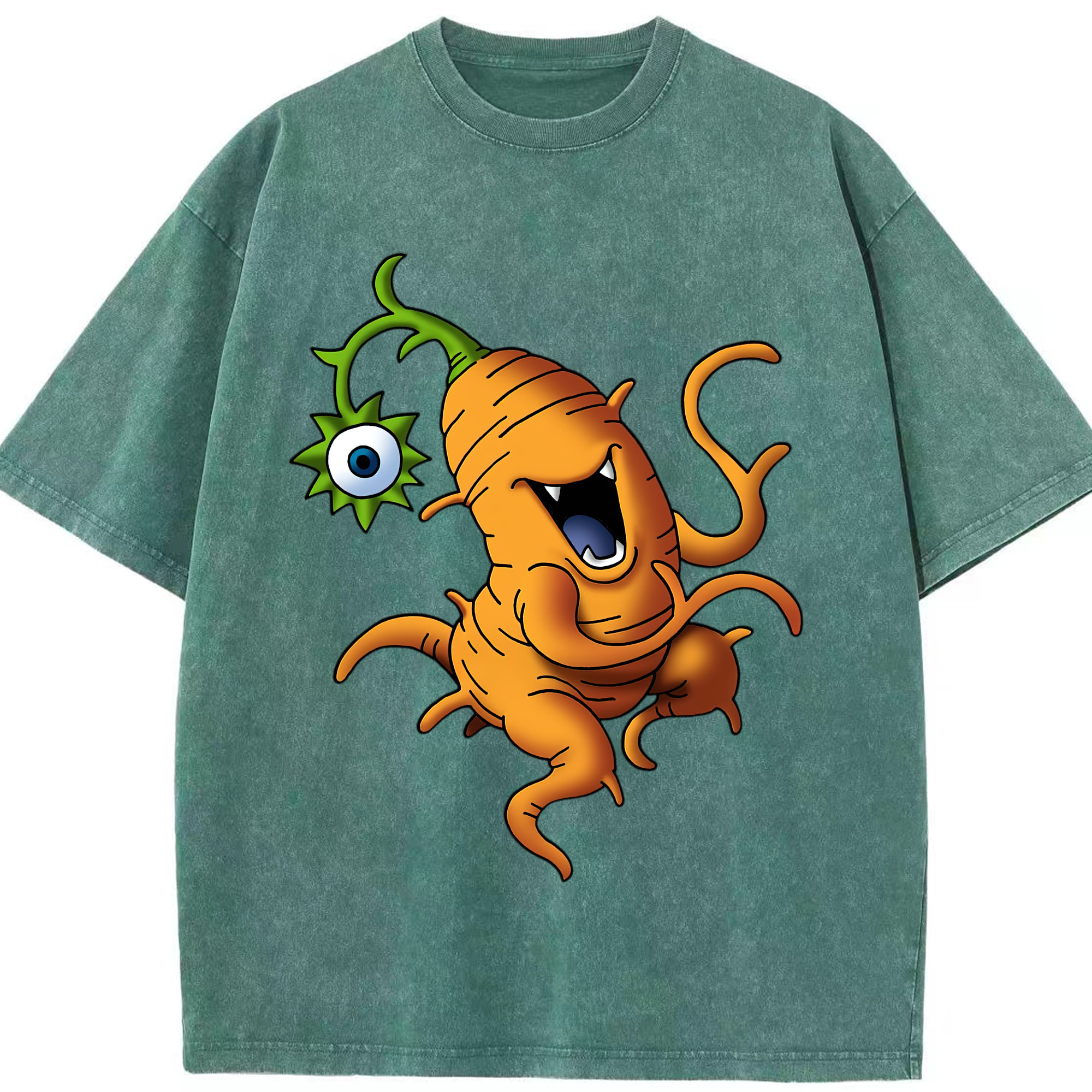 （画像用） ドラゴンクエスト Doragon Kuesuto Dragon Quest 綿100% ヴィンテージ風 半袖Tシャツ（フロントプリント）